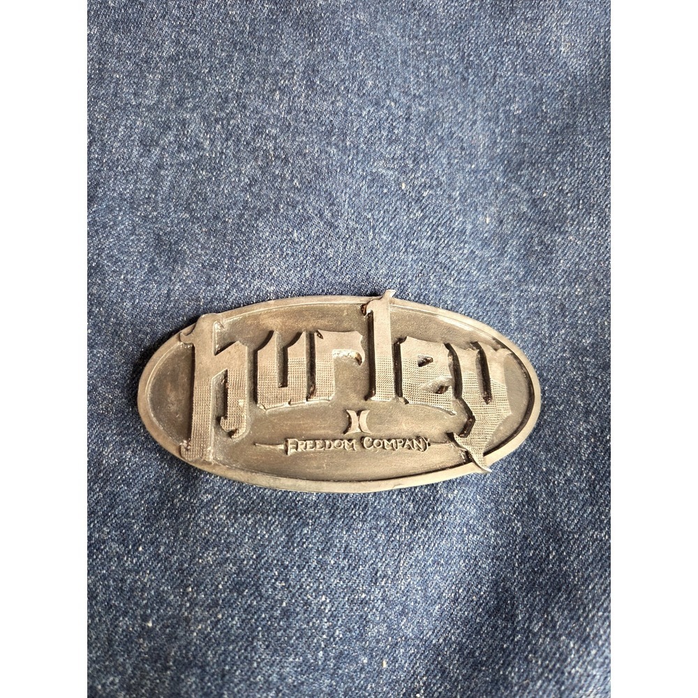 Hurley Large Freedom Company Metal Skater Belt Buckle